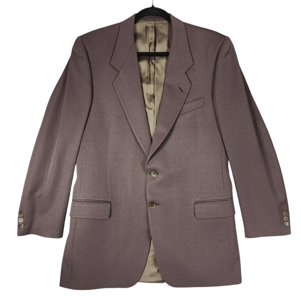 Conte di Roma Sport Coat 39R Men Brown Virgin Wool Two Button Blazer Made‎ Italy